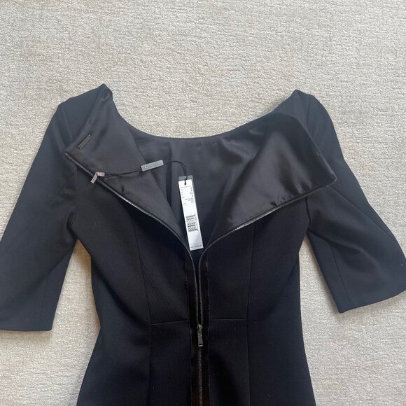 Elie Tahari Estelle Dress Cocktail Blue/Black sz 0 Retail $448 - Picture 6 of 9